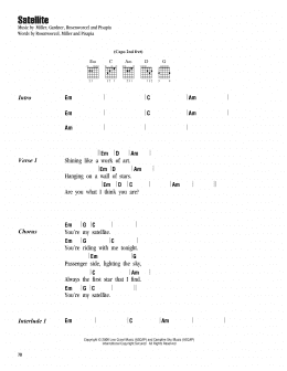 page one of Satellite (Guitar Chords/Lyrics)