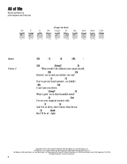 page one of All Of Me (Guitar Chords/Lyrics)