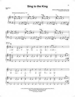 page one of Sing To The King (Piano & Vocal)