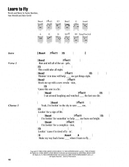 page one of Learn To Fly (Guitar Chords/Lyrics)