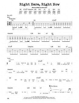 page one of Right Here, Right Now (Guitar Cheat Sheet)