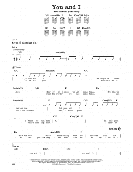 page one of You And I (Guitar Cheat Sheet)