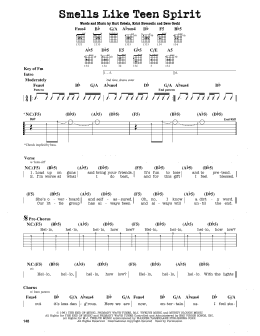 page one of Smells Like Teen Spirit (Guitar Cheat Sheet)