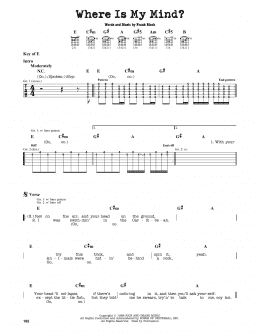 page one of Where Is My Mind? (Guitar Cheat Sheet)