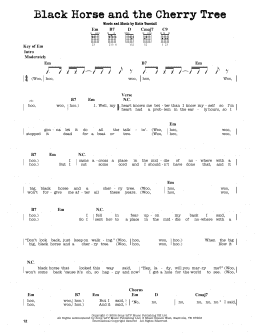 page one of Black Horse And The Cherry Tree (Guitar Cheat Sheet)