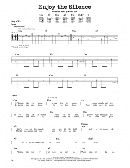 page one of Enjoy The Silence (Guitar Cheat Sheet)