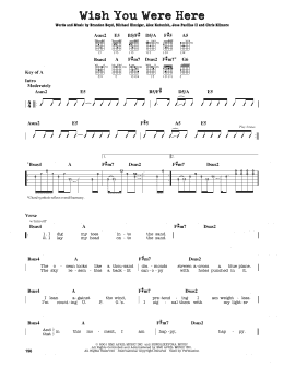 page one of Wish You Were Here (Guitar Cheat Sheet)