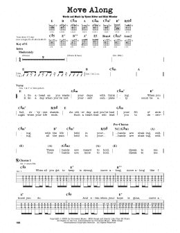 page one of Move Along (Guitar Cheat Sheet)