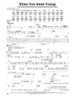 page one of When You Were Young (Guitar Cheat Sheet)