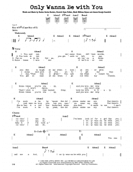 page one of Only Wanna Be With You (Guitar Cheat Sheet)