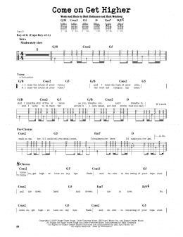 page one of Come On Get Higher (Guitar Cheat Sheet)