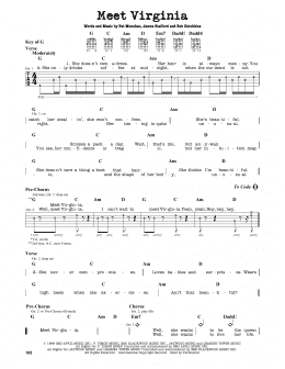 page one of Meet Virginia (Guitar Cheat Sheet)