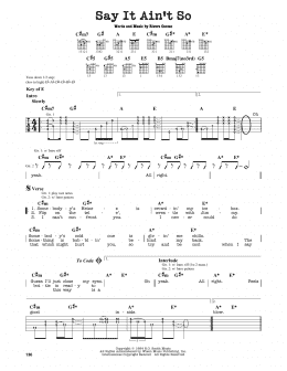 page one of Say It Ain't So (Guitar Cheat Sheet)