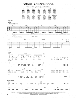 page one of When You're Gone (Guitar Cheat Sheet)