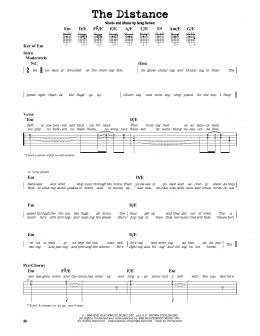 page one of The Distance (Guitar Cheat Sheet)