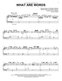 page one of What Are Words (Cello and Piano)