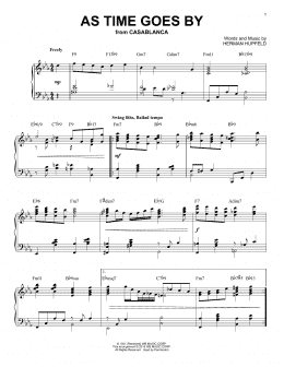 page one of As Time Goes By [Jazz version] (arr. Brent Edstrom) (Piano Solo)