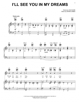 page one of I'll See You In My Dreams (Piano, Vocal & Guitar Chords (Right-Hand Melody))