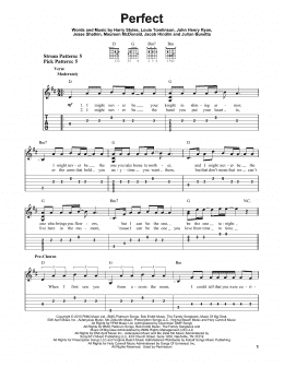 page one of Perfect (Easy Guitar Tab)