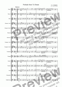 page one of Prelude from Te Deum
