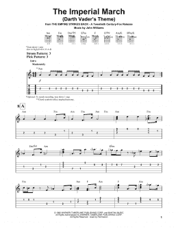 page one of The Imperial March (Darth Vader's Theme) (Easy Guitar Tab)