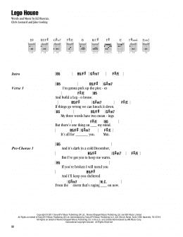 page one of Lego House (Guitar Chords/Lyrics)