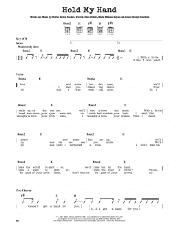 page one of Hold My Hand (Guitar Cheat Sheet)