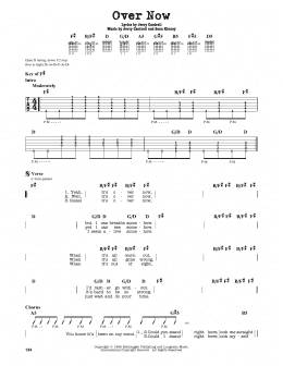 page one of Over Now (Guitar Cheat Sheet)