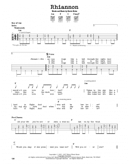 page one of Rhiannon (Guitar Cheat Sheet)