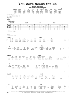 page one of You Were Meant For Me (Guitar Cheat Sheet)