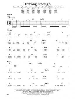 page one of Strong Enough (Guitar Cheat Sheet)