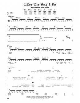 page one of Like The Way I Do (Guitar Cheat Sheet)