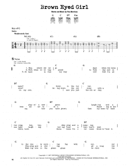 page one of Brown Eyed Girl (Guitar Cheat Sheet)