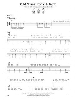 page one of Old Time Rock & Roll (Guitar Cheat Sheet)