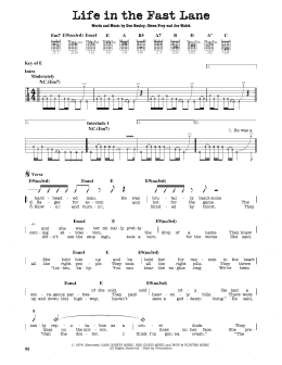 page one of Life In The Fast Lane (Guitar Cheat Sheet)