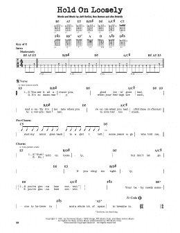 page one of Hold On Loosely (Guitar Cheat Sheet)