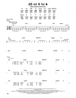 page one of 25 Or 6 To 4 (Guitar Cheat Sheet)