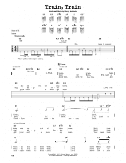 page one of Train, Train (Guitar Cheat Sheet)