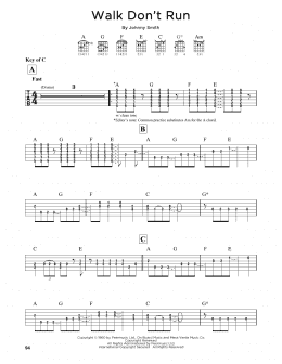 page one of Walk Don't Run (Guitar Cheat Sheet)