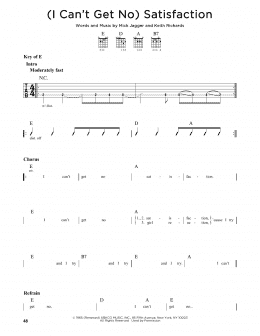 page one of (I Can't Get No) Satisfaction (Guitar Cheat Sheet)