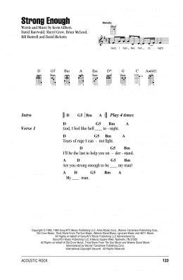 page one of Strong Enough (Ukulele Chords/Lyrics)