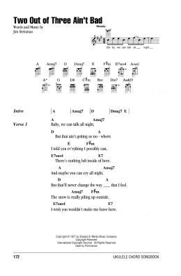 page one of Two Out Of Three Ain't Bad (Ukulele Chords/Lyrics)