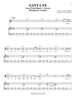 page one of Santa Fe (Piano & Vocal)