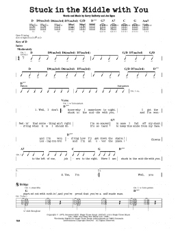 page one of Stuck In The Middle With You (Guitar Cheat Sheet)