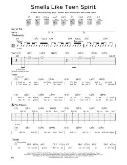 page one of Smells Like Teen Spirit (Guitar Cheat Sheet)