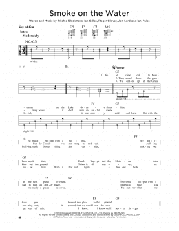 page one of Smoke On The Water (Guitar Cheat Sheet)