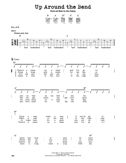 page one of Up Around The Bend (Guitar Cheat Sheet)