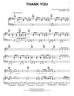 page one of Thank You (Piano, Vocal & Guitar Chords (Right-Hand Melody))