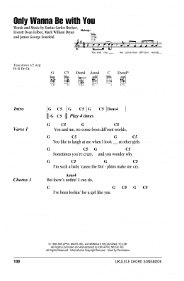 page one of Only Wanna Be With You (Ukulele Chords/Lyrics)