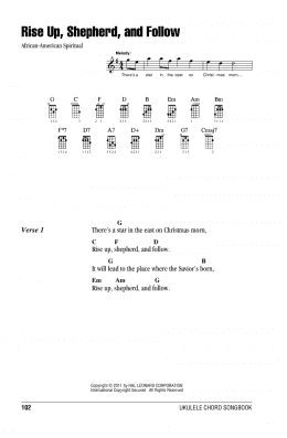 page one of Rise Up, Shepherd, And Follow (Ukulele Chords/Lyrics)